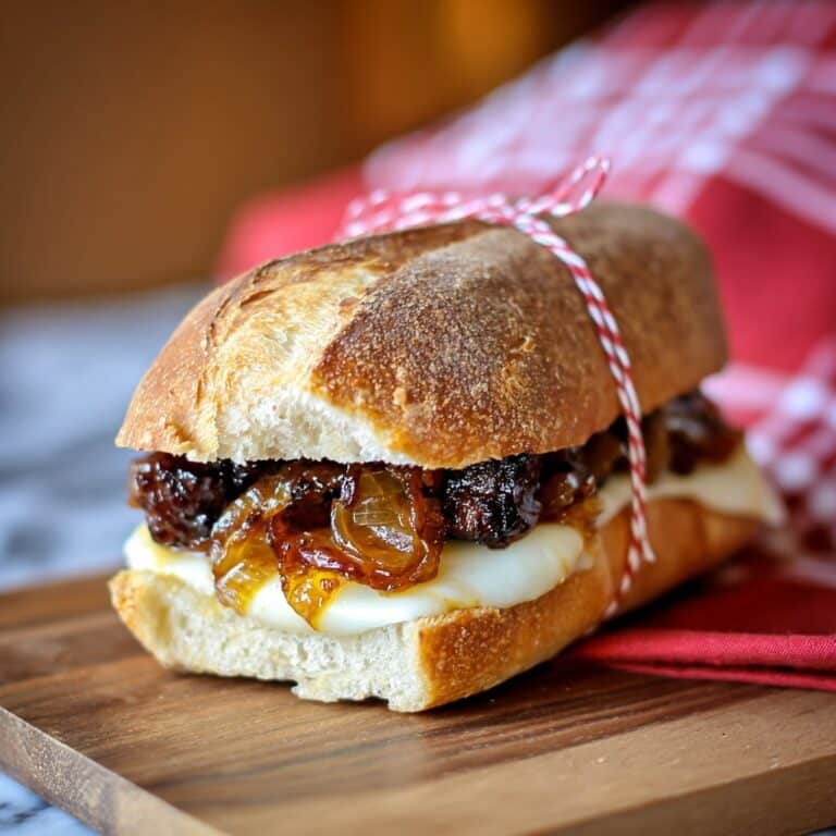 Steak Sandwiches with Caramelized Onions and Provolone Cheese Recipe