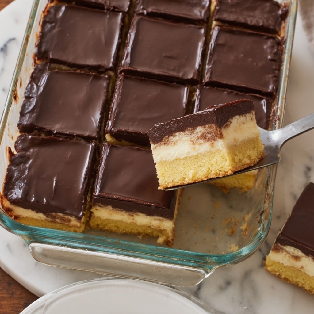 Boston Cream Poke Cake Recipe - Recipe Image