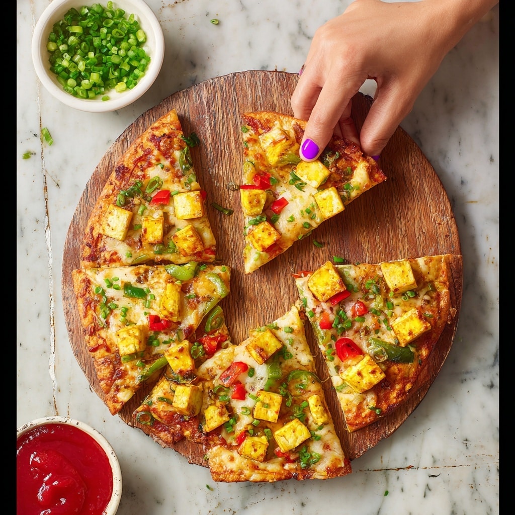 Schezwan Paneer Pizza Recipe - Recipe Image