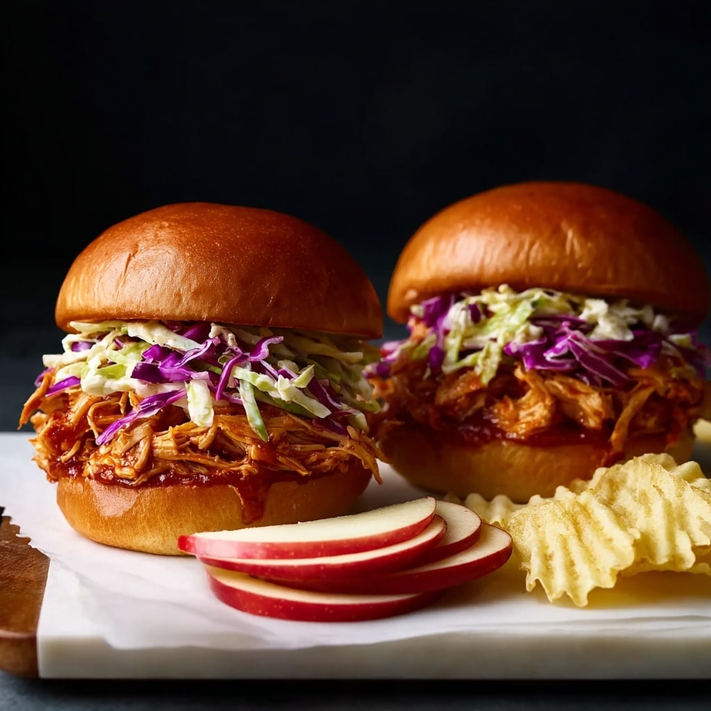 Crockpot BBQ Pulled Chicken Sandwiches Recipe - Recipe Image