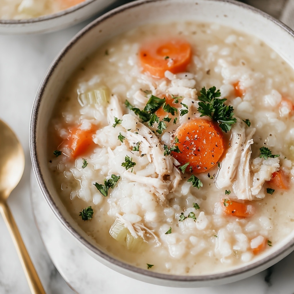 Creamy Chicken and Rice Soup Recipe - Recipe Image