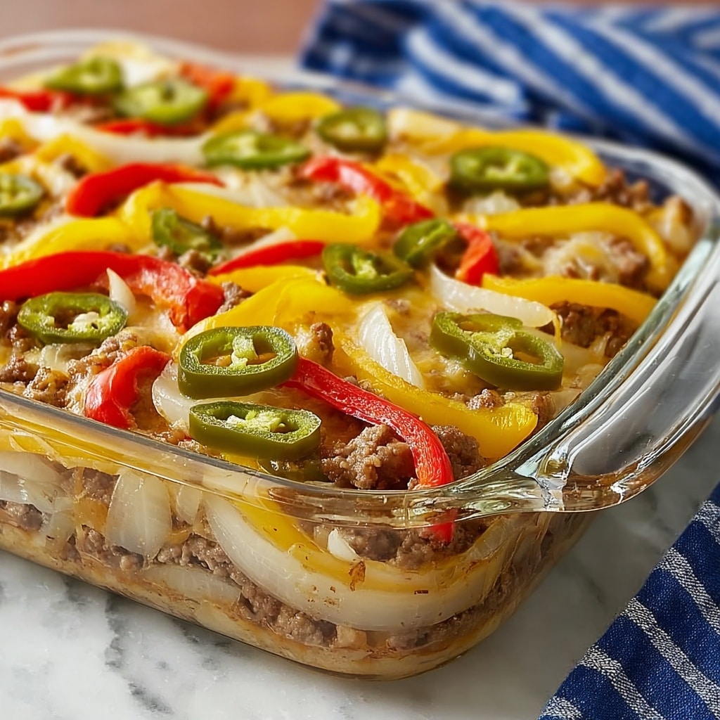 Southern Five Layer Beef Casserole Recipe - Recipe Image