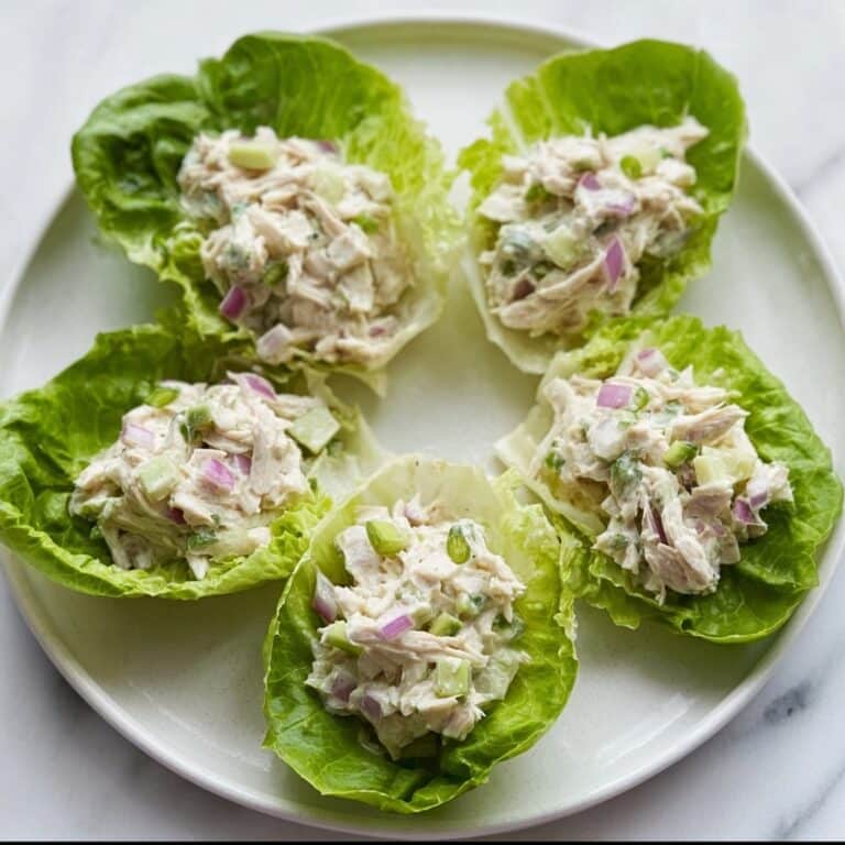 Avocado Chicken Salad Lettuce Wraps Recipe