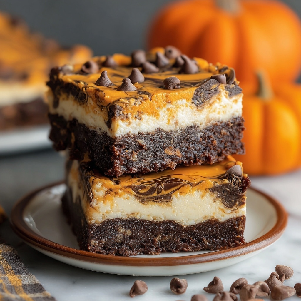 Pumpkin Cheesecake Swirled Brownies Recipe