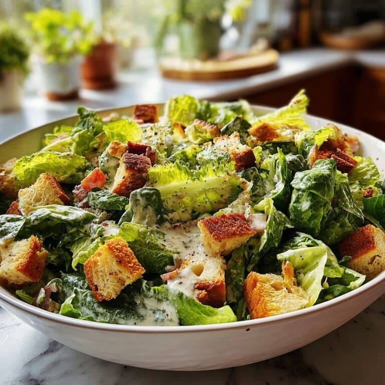 Caesar Salad with Homemade Dressing Recipe