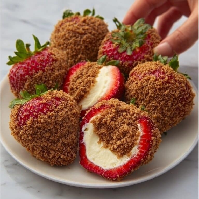 Cookie Butter Cheesecake Stuffed Strawberries Recipe