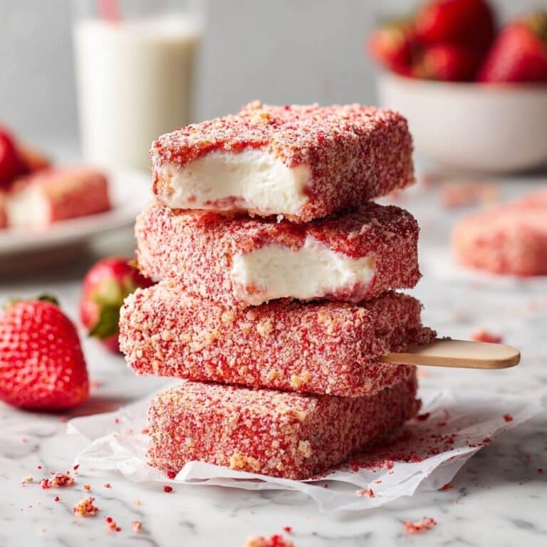 Strawberry Shortcake Ice Cream Bars Recipe