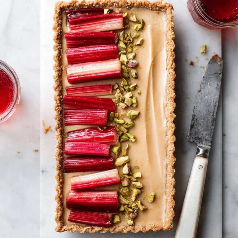 Vegan Rhubarb Custard Tart Recipe