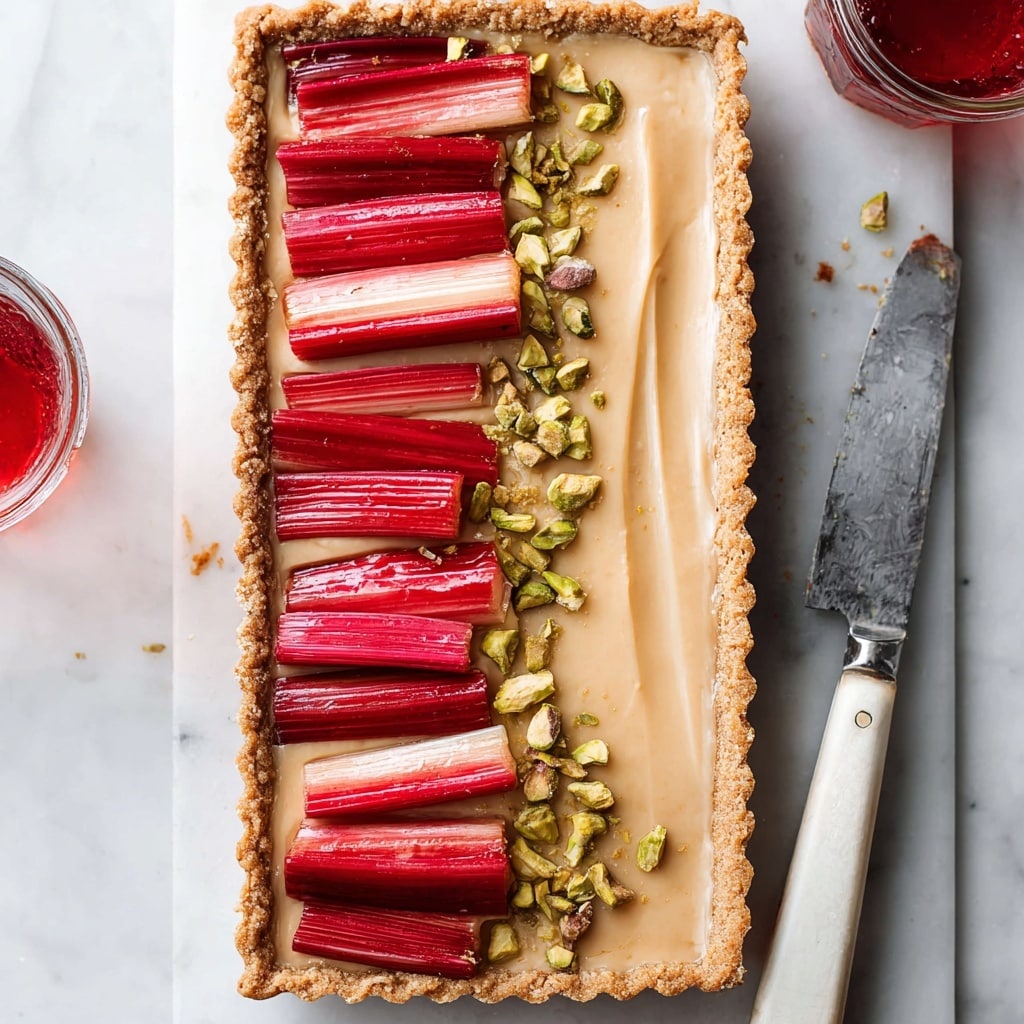 Vegan Rhubarb Custard Tart Recipe