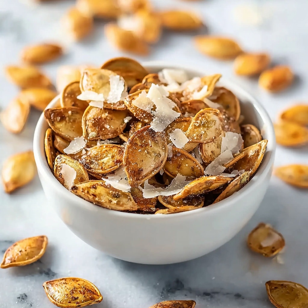 Garlic Parmesan Pumpkin Seeds Recipe - Recipe Image