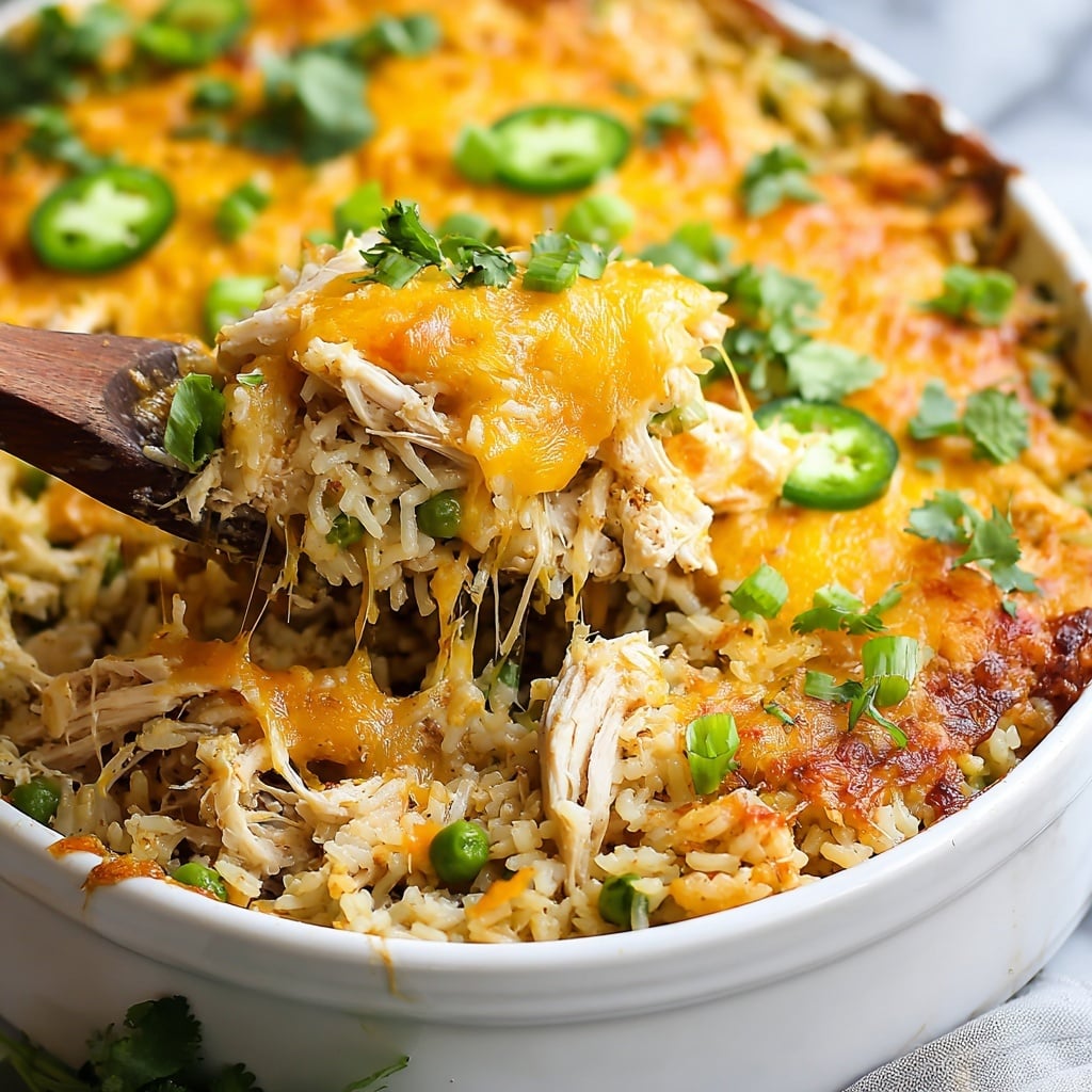 Green Chile Chicken and Rice Casserole Recipe - Recipe Image