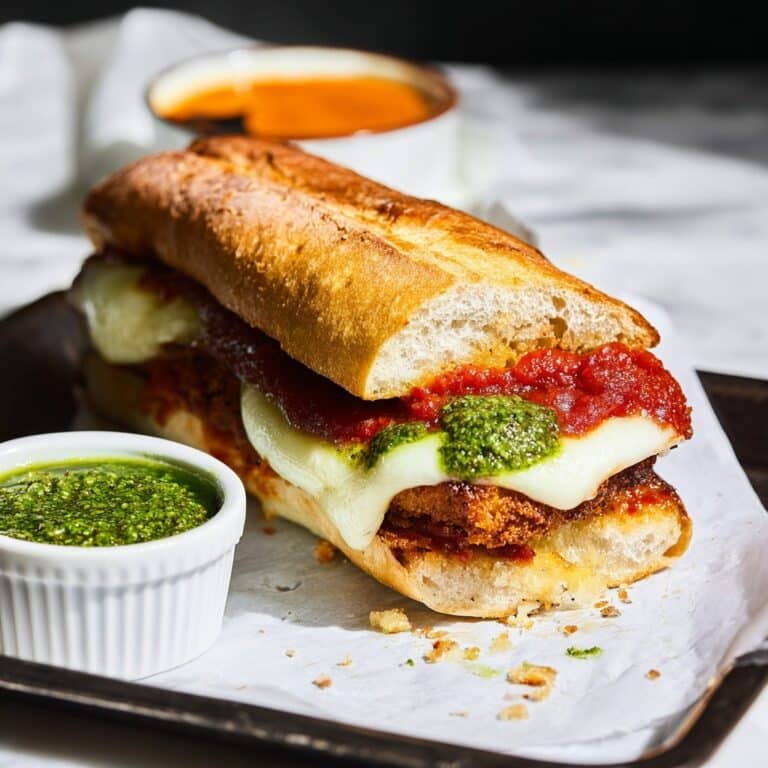 Chicken Garlic Bread Sandwich Recipe