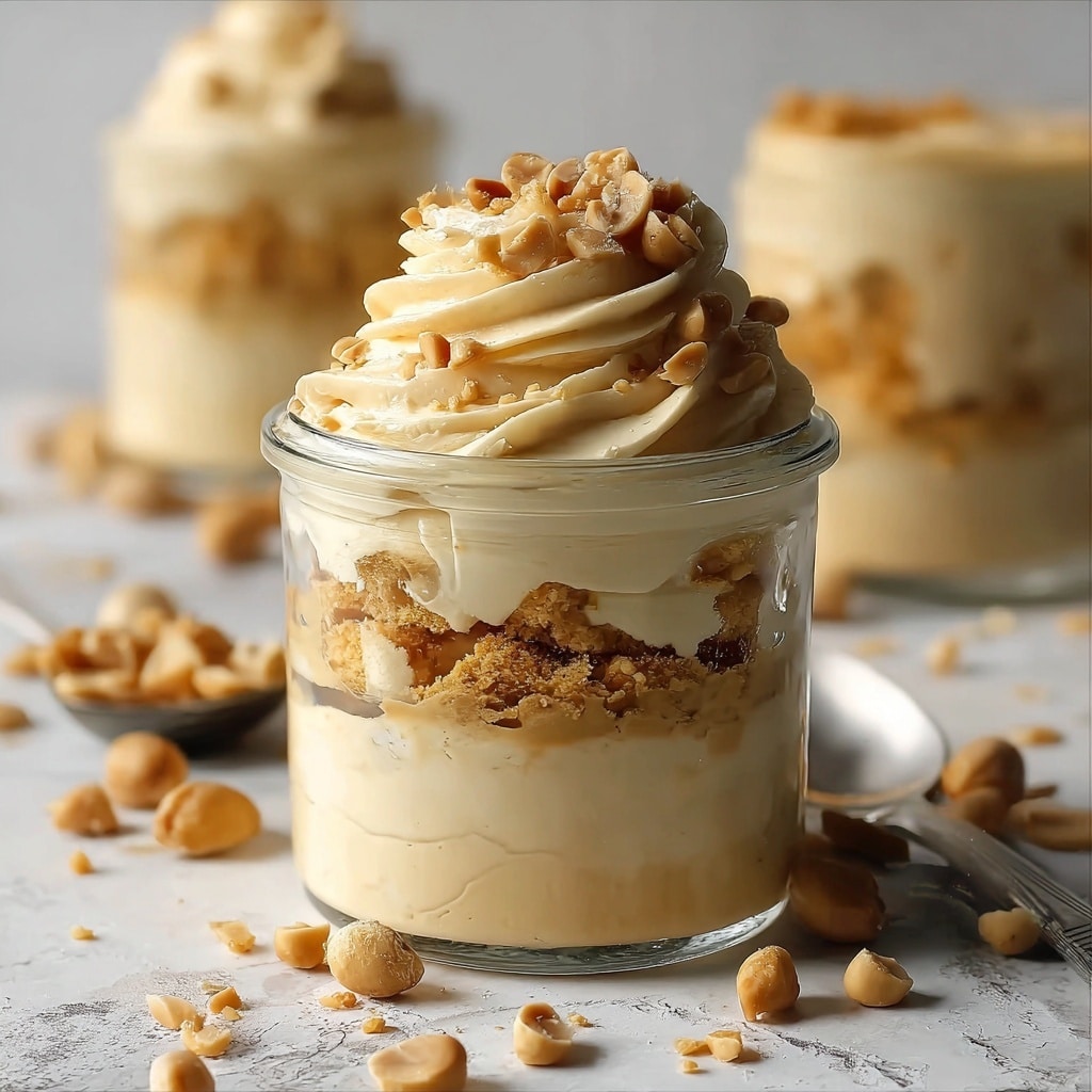 Peanut Butter Mousse with Crunchy Peanuts Recipe