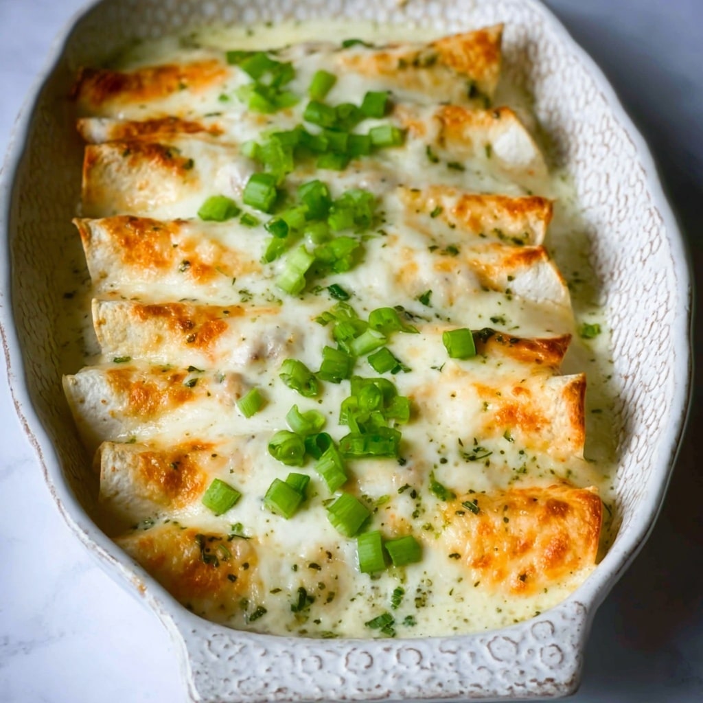 Chicken Enchiladas with Sour Cream White Sauce Recipe - Recipe Image