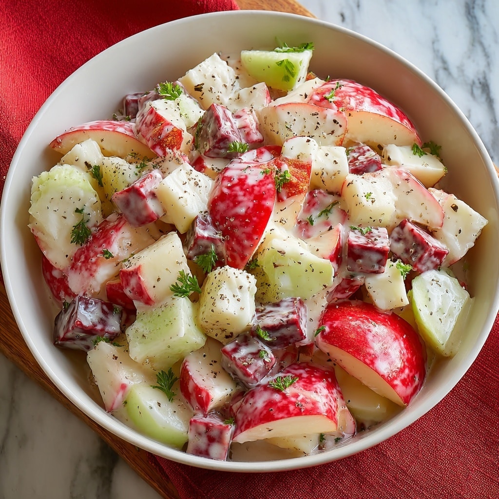 Apple Salad with Greek Yogurt, Cranberries, and Walnuts Recipe