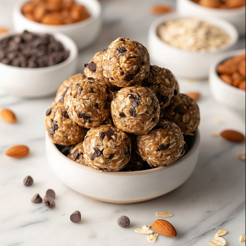 No Bake Chocolate Chip Cookie Balls Recipe