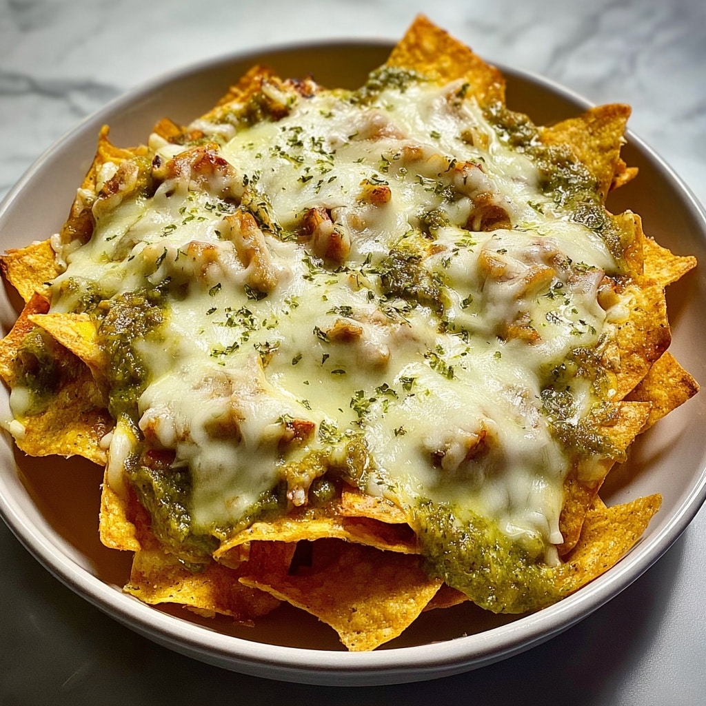 Green Chile and Extra Cheese Chilaquiles Recipe - Recipe Image