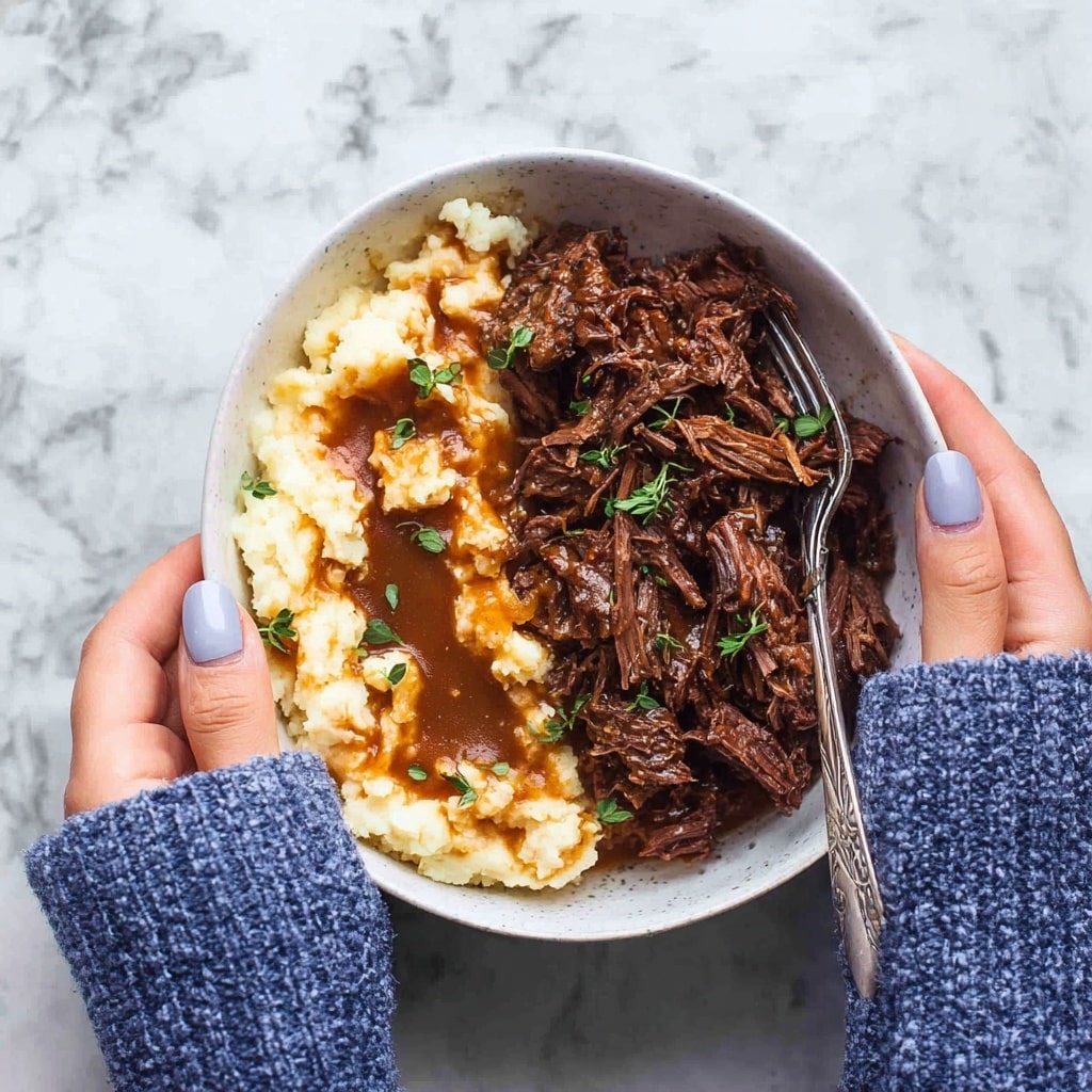 Instant Pot Pot Roast with Mashed Potatoes and Gravy Recipe