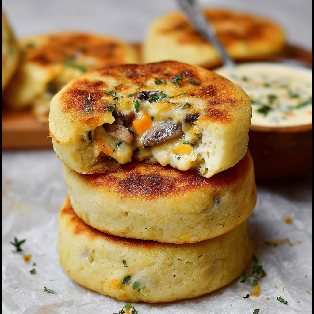 Vegan Stuffed Potato Cakes Recipe - Recipe Image