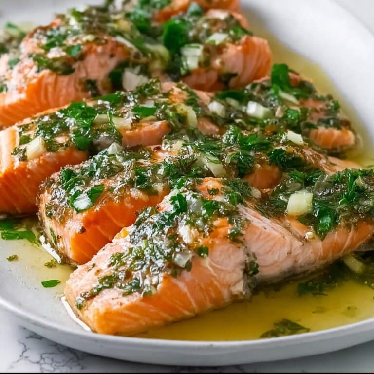 Olive Oil Poached Salmon with Herb Vinaigrette Recipe