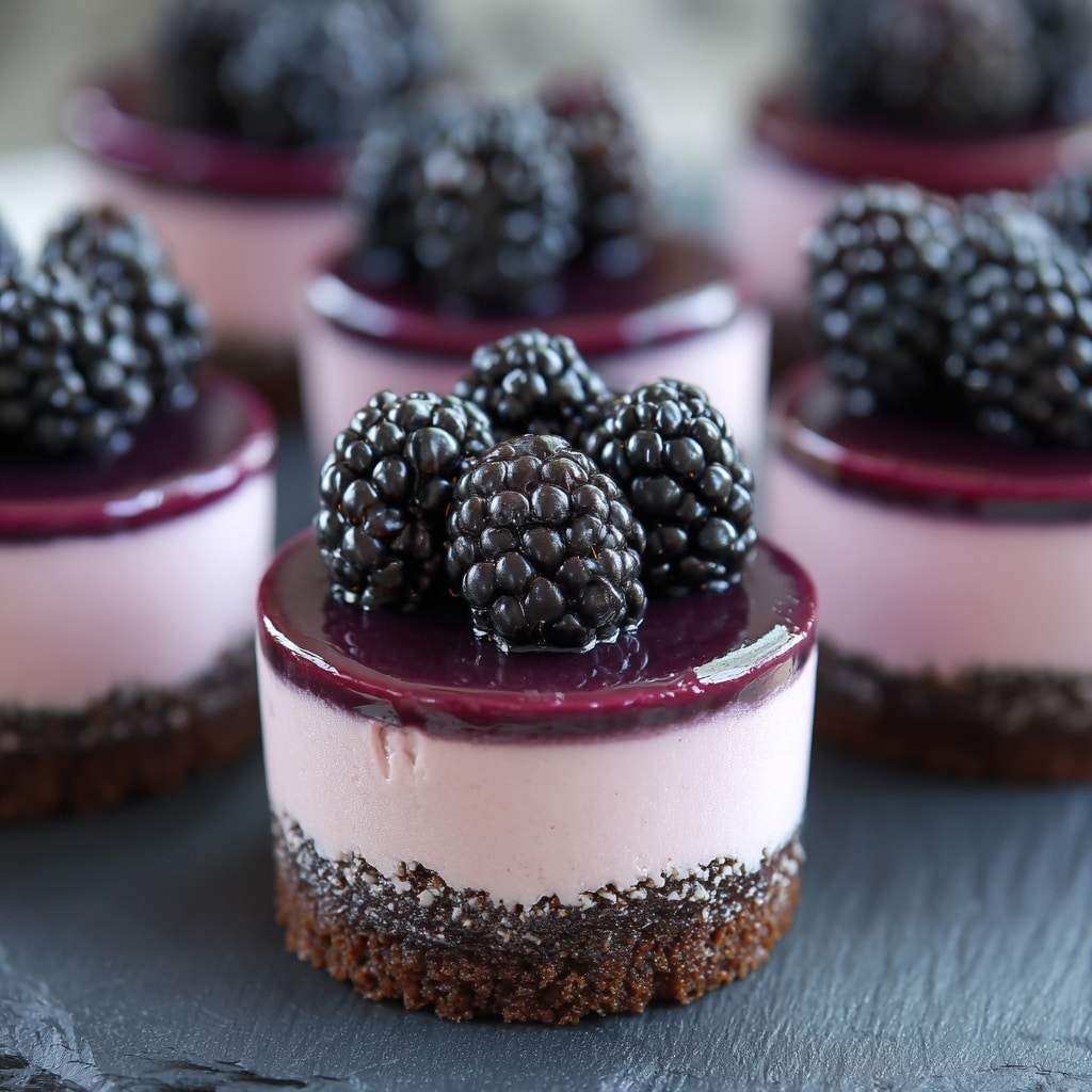 Blackberry Mini Cheesecakes Recipe - Recipe Image