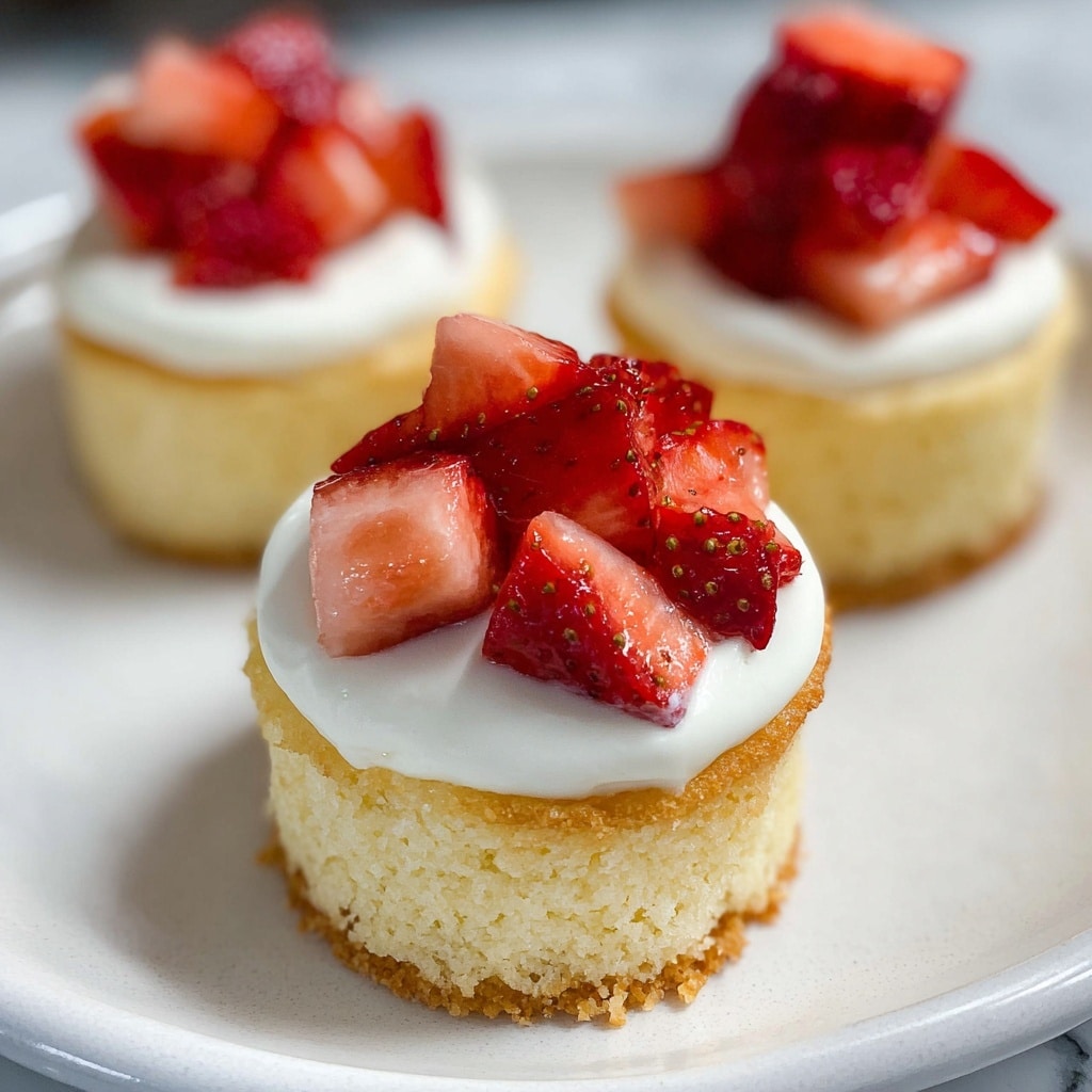 Miniature Baked Cheesecakes with Strawberries Recipe - Recipe Image