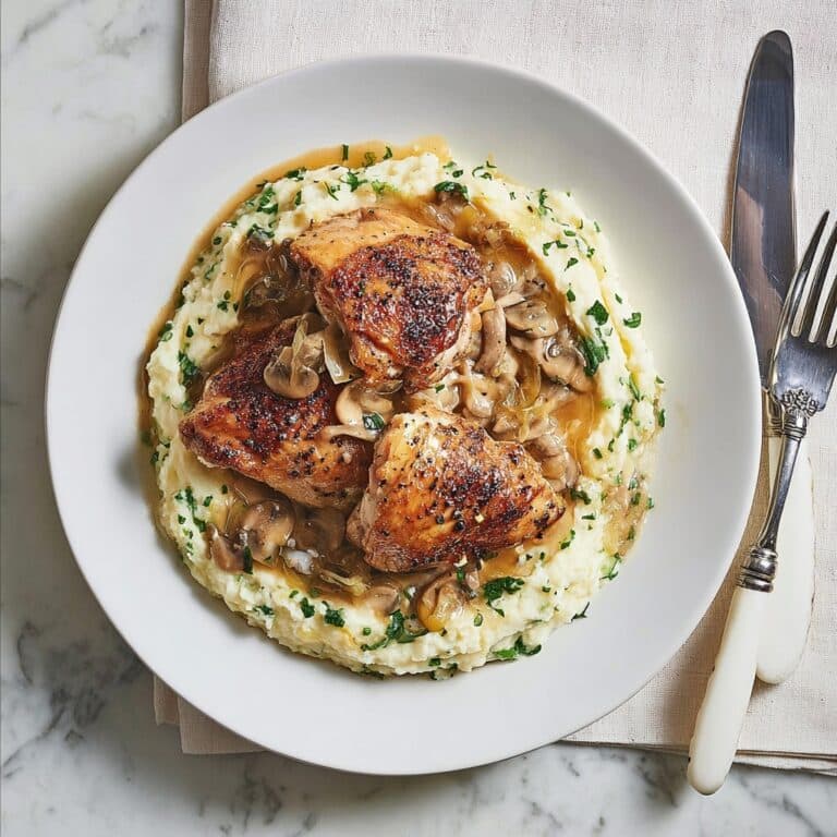Vinegar-Braised Chicken with Herby Polenta Recipe