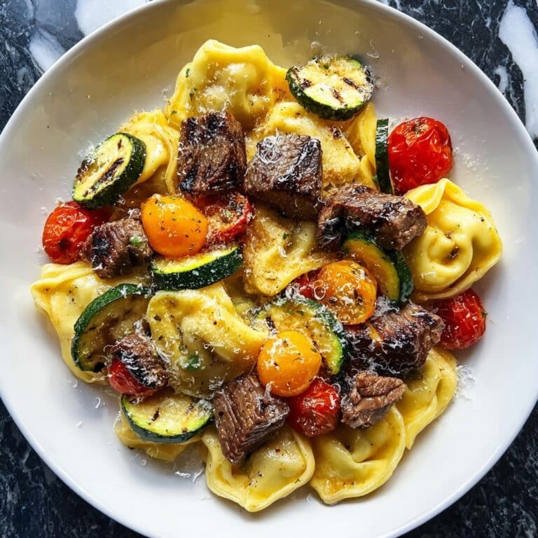 Garlic Parmesan Steak Tortellini Recipe