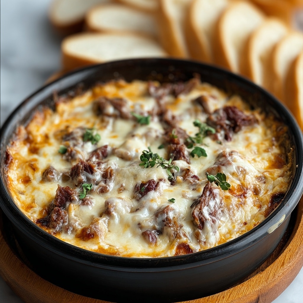 Pot Roast Beef Philly Cheese Steak Dip Recipe - Recipe Image