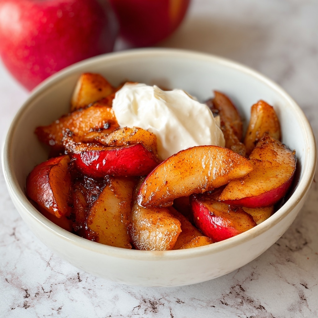 Crispy Cinnamon Maple Air Fryer Apples Recipe - Recipe Image