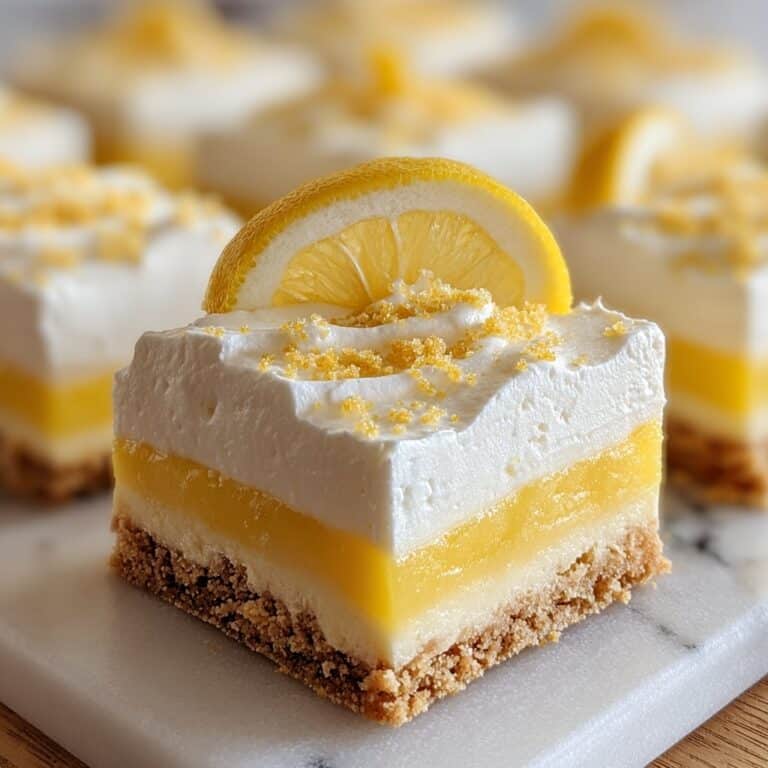 Zesty Lemon Cream Squares Recipe