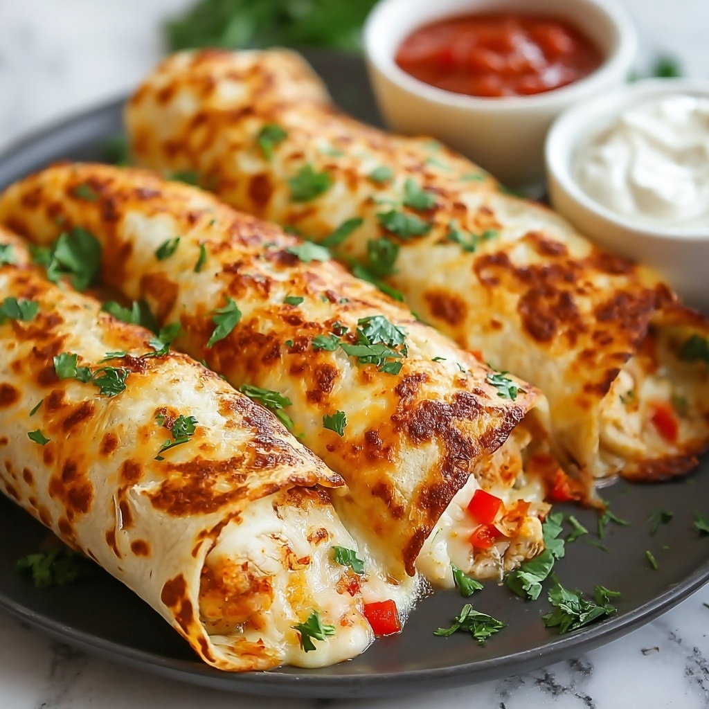 Baked Chicken Chimichangas: Easy and Delicious Recipe - Recipe Image
