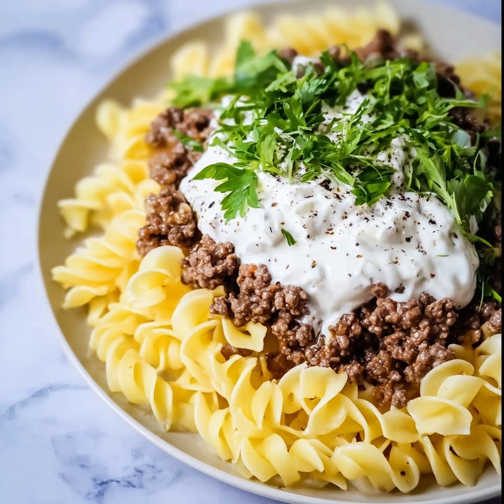 Arabic Spiced Pasta with Tomato and Ground Meat Recipe - Recipe Image