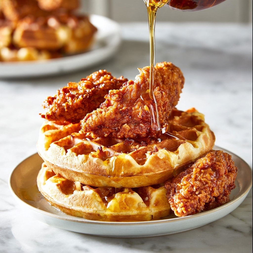 Chicken with Buttermilk Waffles Recipe - Recipe Image