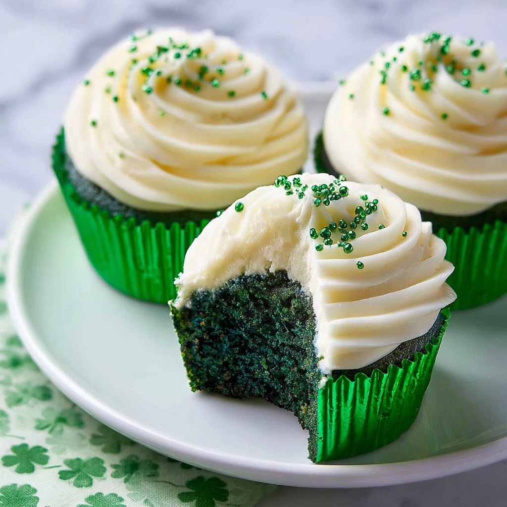 Green Velvet Cupcakes with Cream Cheese Frosting Recipe