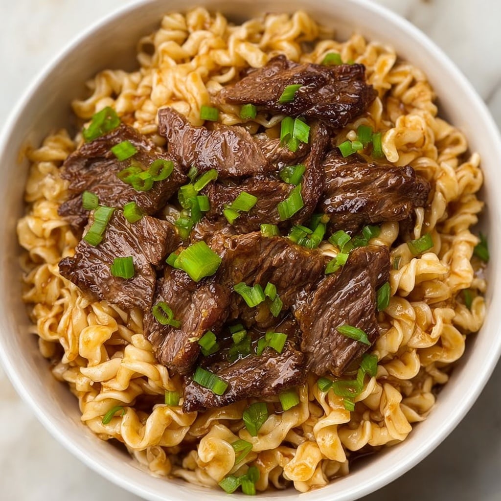 Spicy Steak Ramen Noodles Recipe - Recipe Image