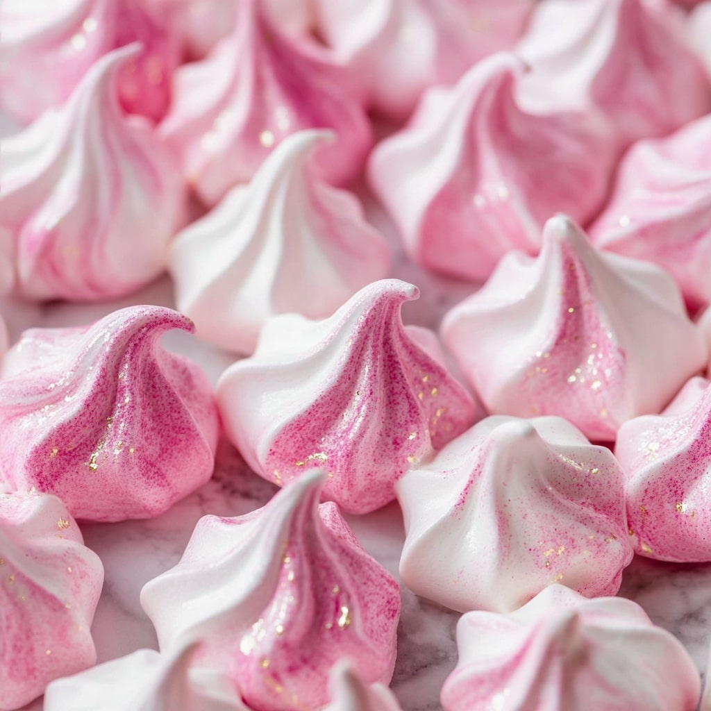 Vegan Meringue Kisses with Beetroot Powder (Aquafaba Meringue) Recipe - Recipe Image