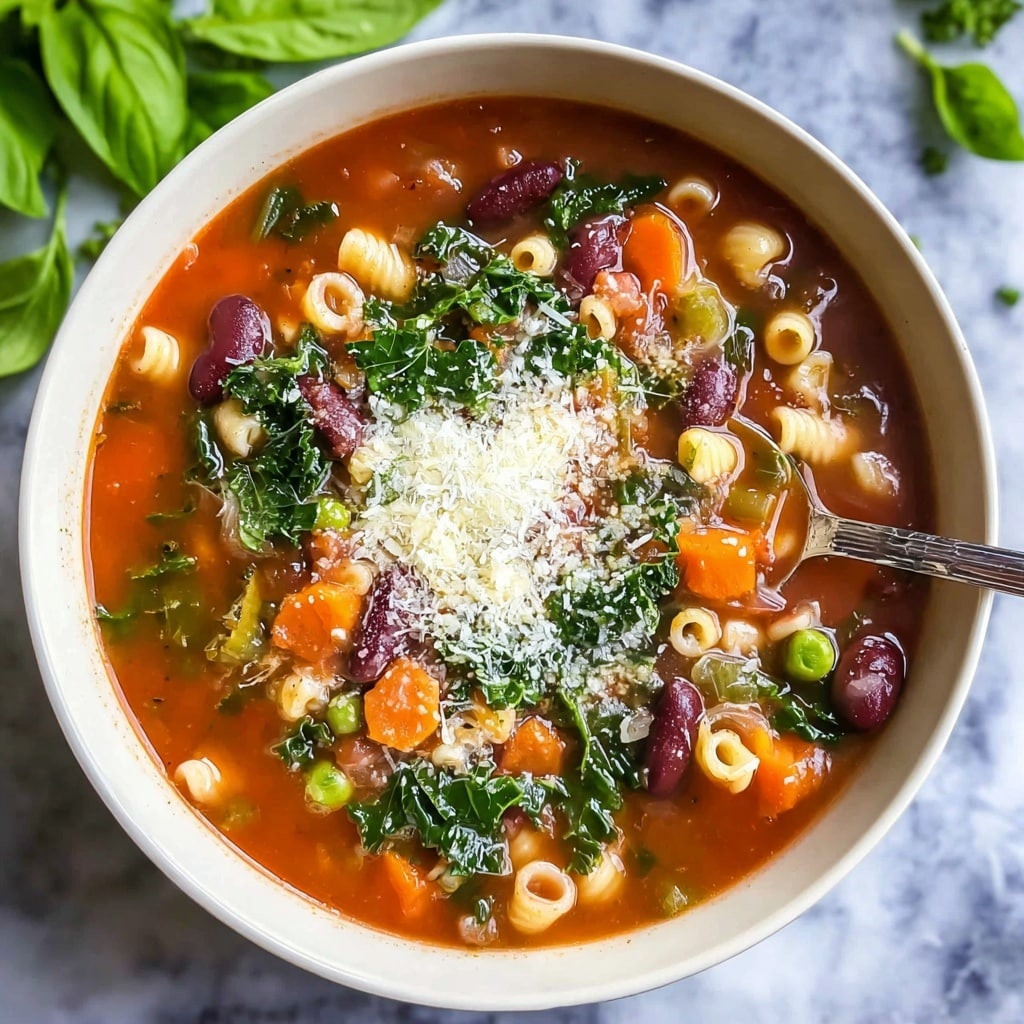 Classic Minestrone Soup with Gluten-Free Noodles Recipe - Recipe Image