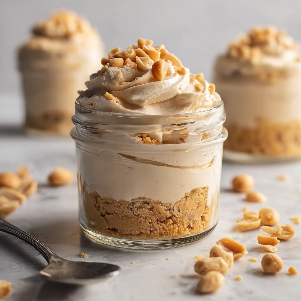Peanut Butter Mousse with Crunchy Peanuts Recipe - Recipe Image