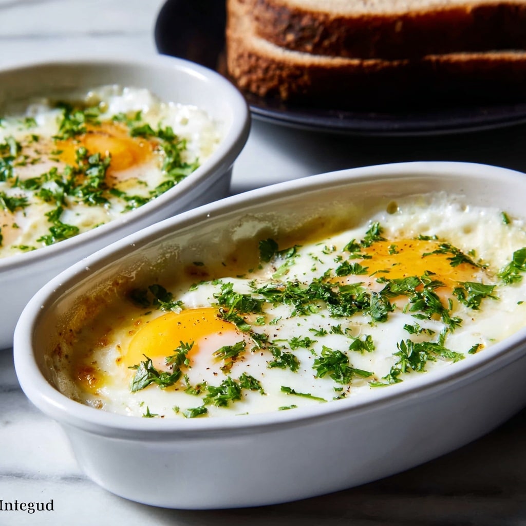 Baked Eggs with Tomatoes and Feta Cheese Recipe - Recipe Image