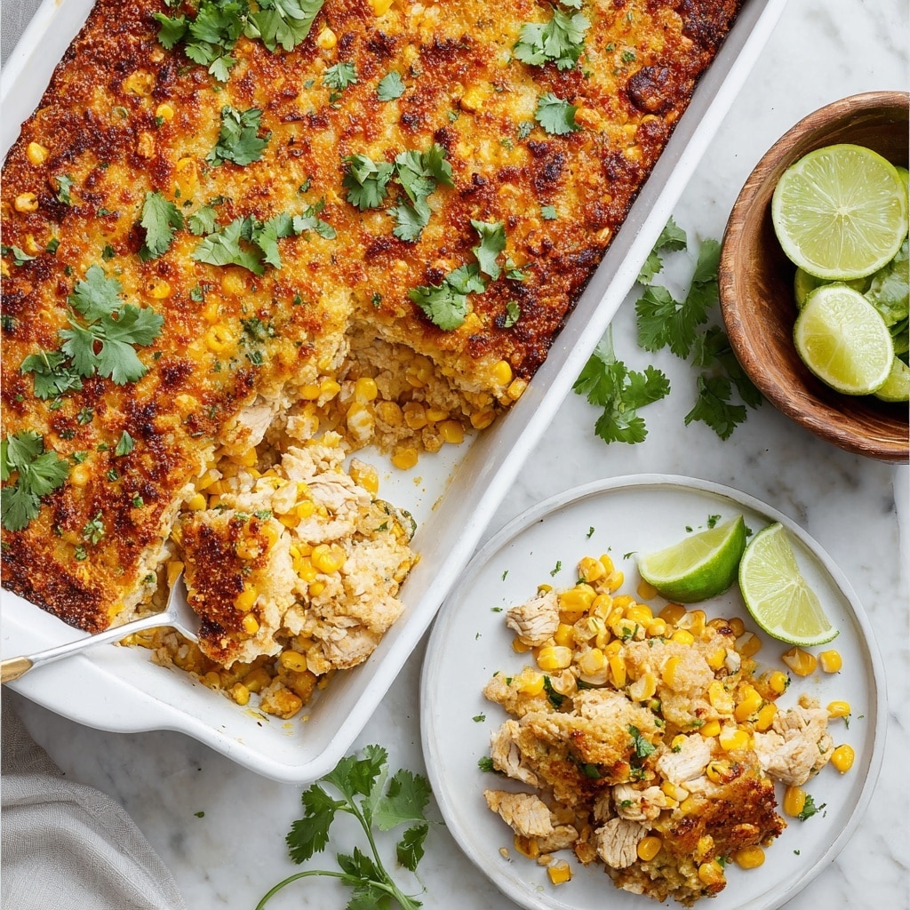 Mexican Street Corn Casserole with Chicken Recipe - Recipe Image