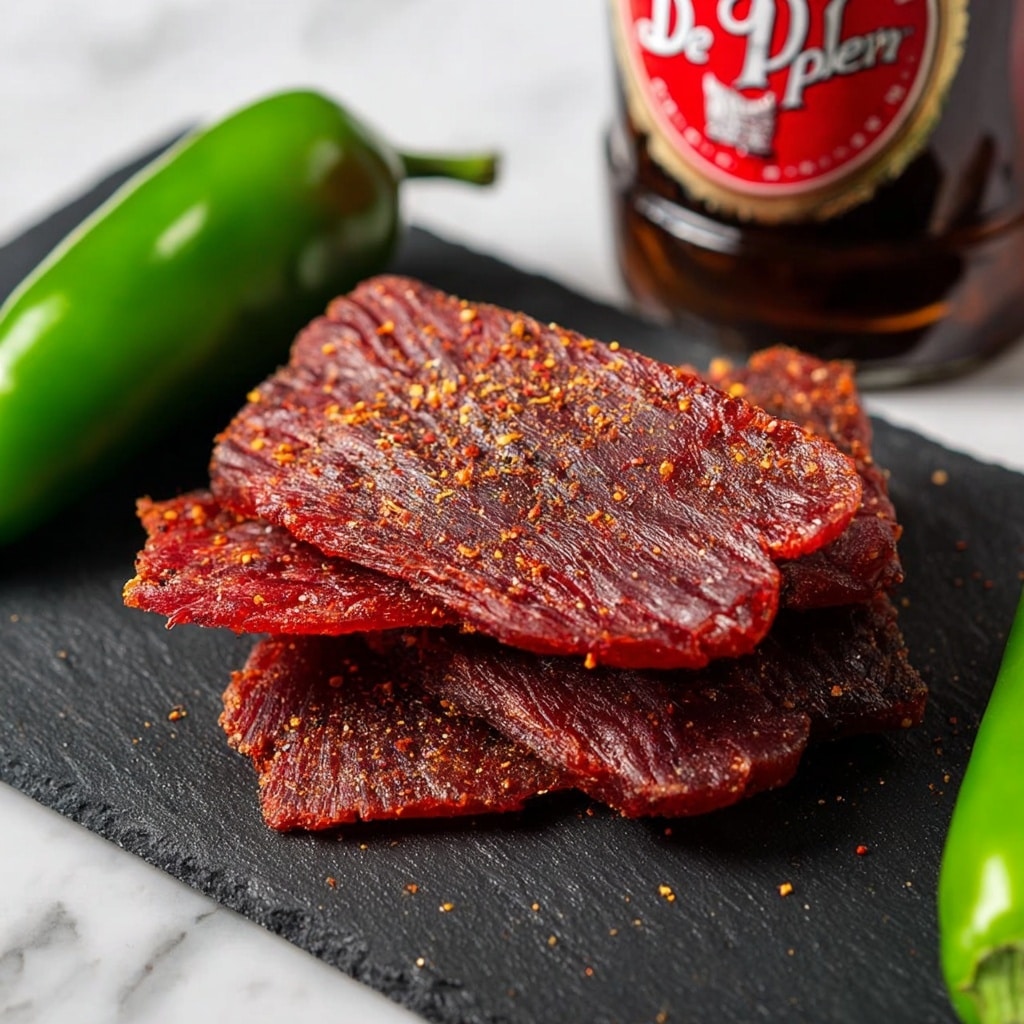 Dr. Pepper Jalapeno Beef Jerky Recipe - Recipe Image
