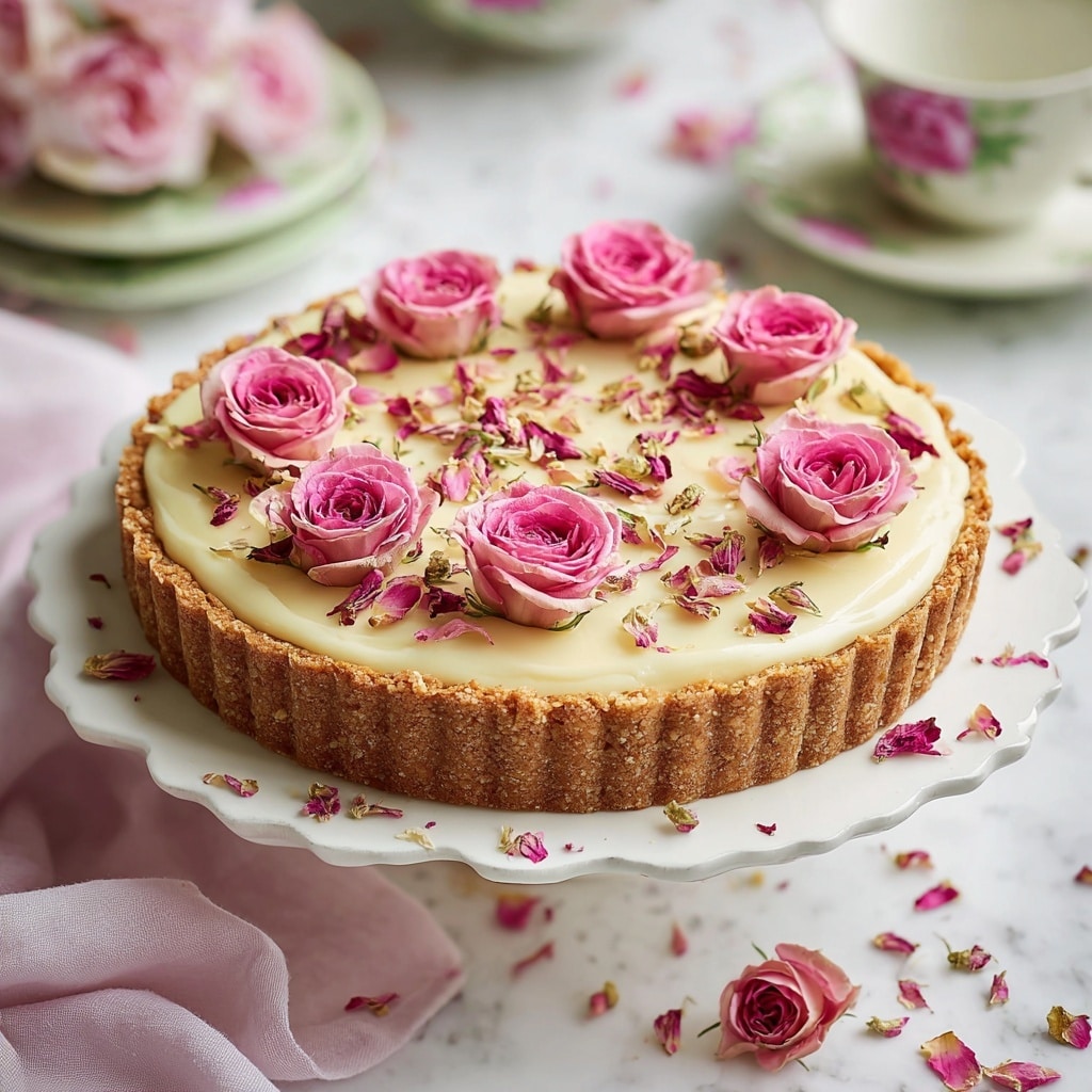 Rose Blossom Panna Cotta Tart Recipe - Recipe Image