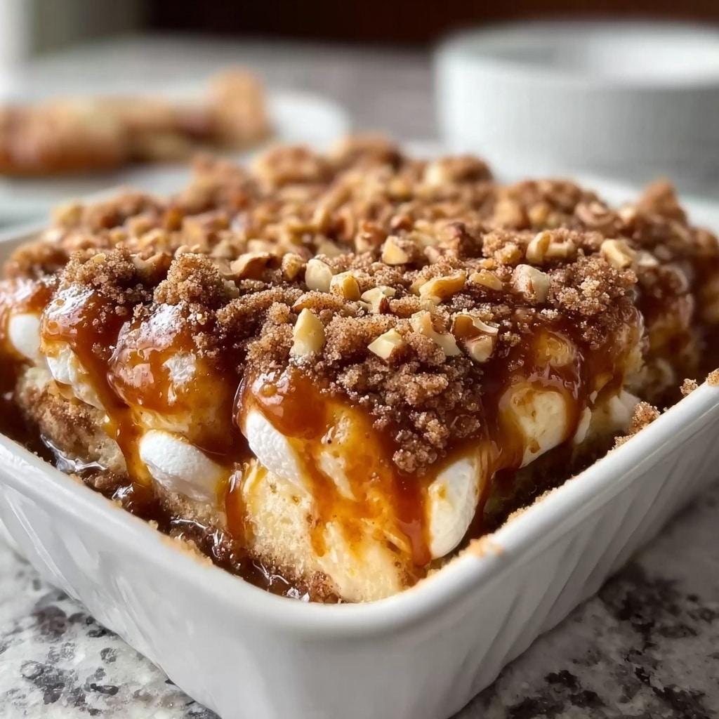 Caramel Apple Cinnamon Roll Dump Cake Recipe - Recipe Image