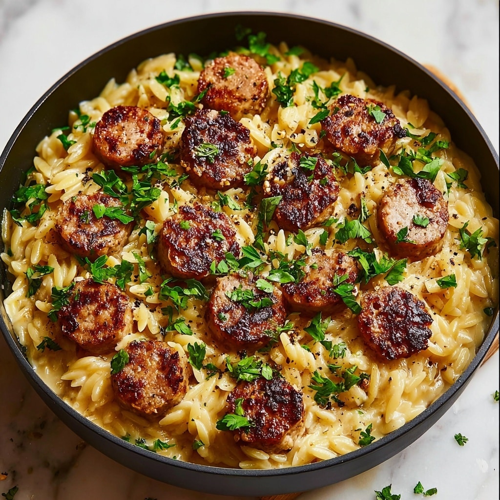 Creamy Chicken Sausage Orzo: A Delicious One-Pot Recipe for Easy Weeknight Dinners Recipe - Recipe Image