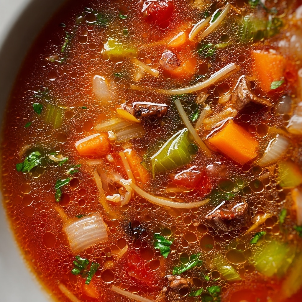 The Best Vegetable Beef Soup Recipe - Recipe Image