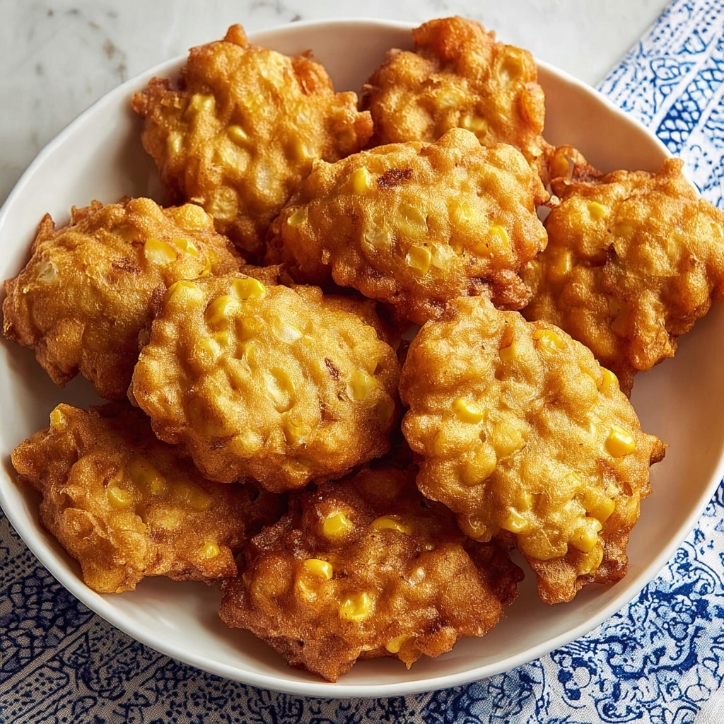 Crispy and Golden Corn Fritters Recipe - Recipe Image