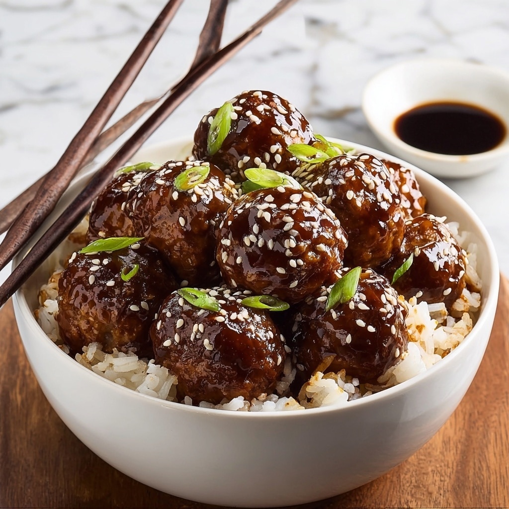 Asian Turkey Meatballs with Hoisin-Soy Sauce Recipe - Recipe Image
