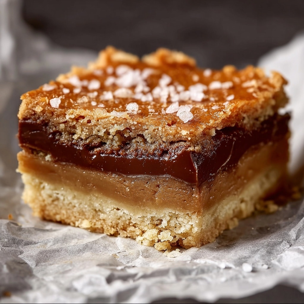 Nutella Stuffed Salted Caramel Blondies Recipe - Recipe Image