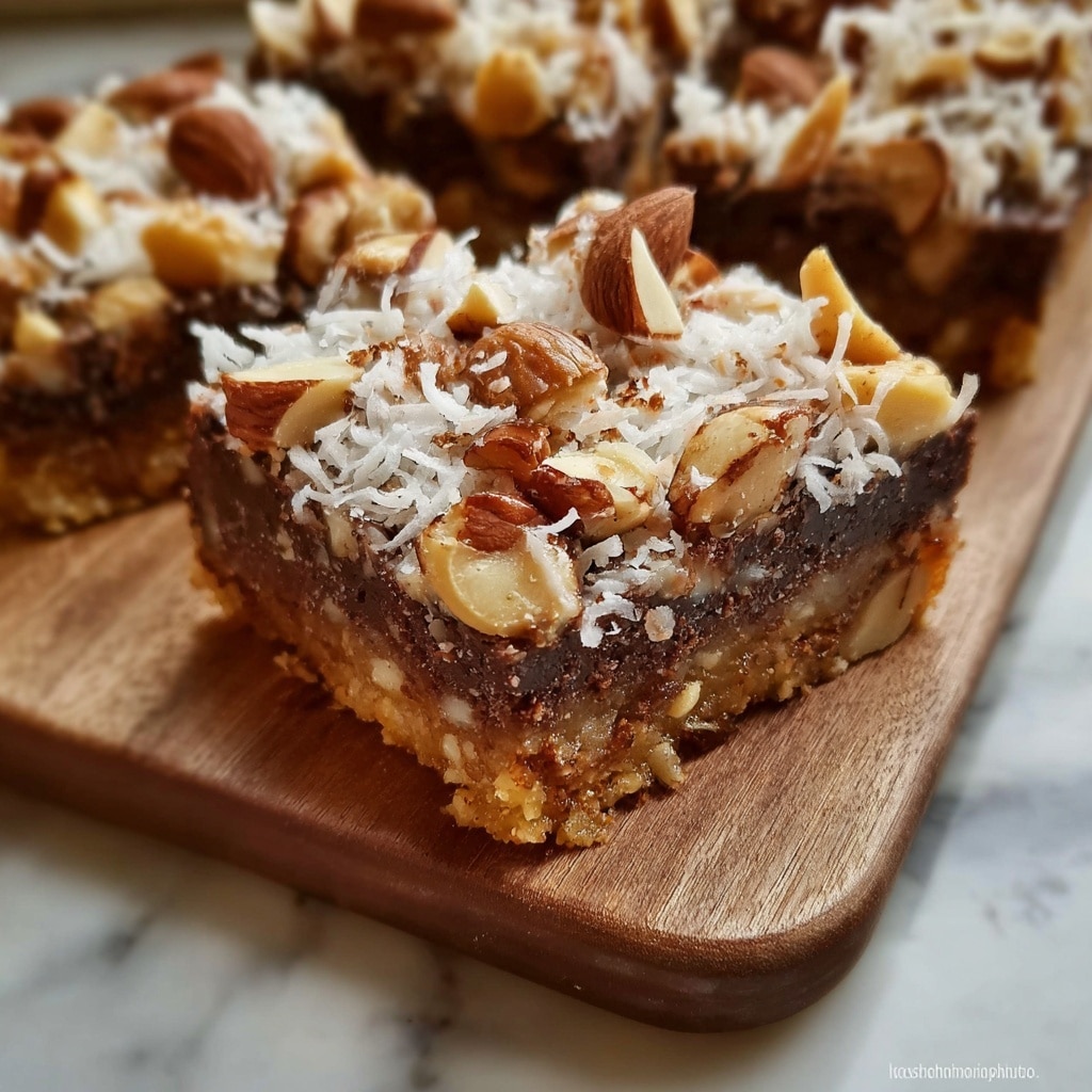 Almond Joy Magic Cookie Bars Recipe - Recipe Image